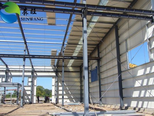 Güçlü Geniş Açıklıklı Metal çelik yapı depo binası Endüstriyel Atölye Barınak