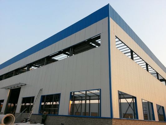 ISO 9001 / CE Sertifikalı Özel Metal Çerçeve ve Hafif kaynak kesimi ile Yapılandırılmış Endüstriyel Çelik Yapı Bina