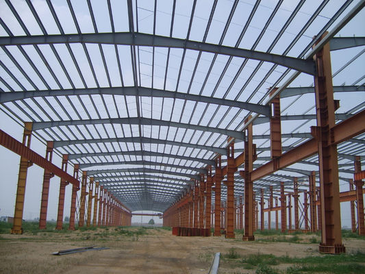 Q355B Çiğ Çelik Çerçeve Yapısı Atölyesi Özel Yapılandırılmış Fabrika Binası