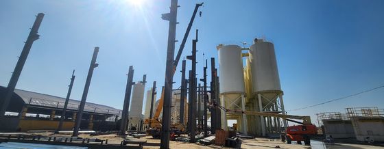 Kuru inşaat çelik yapı depo 50 mm kalınlığı ve renk çelik plaka çatı kaplama