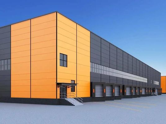 Rüzgar geçirmez çelik yapısal binalar Montaj mühendisi rehberliği Yerde çelik hangarlar için kaynaklı H çelik sütunlar
