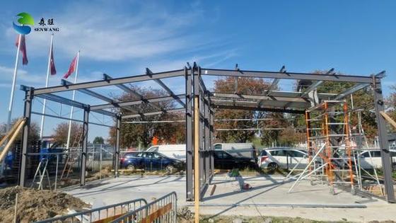 Dayanımlı Depolama için Tek/Çift/Çok Eğimli ve Köşe Çelik Destekli Sıcak Daldırma Galvanizli Çelik Yapı Deposu