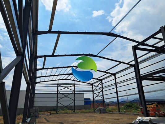 Galvanized or Painted Steel Frame Structure Warehouse with PVC Downpipe Affordable Cost Durable Storage Solution
