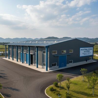 Özellikle tasarlanmış ≥5000m2 çevre dostu, rüzgar yüküne dirençli 0,45 KN/m2'ye kadar prefabrik çelik yapı depo