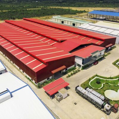 Opsiyonel Yangın Koruma Sistemi ve 50 Yıl Hizmet Ömrüne Sahip Özelleştirilmiş Logolu Çelik Yapı Deposu