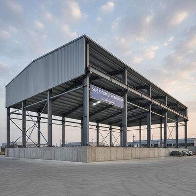 Beton Temel Çelik Yapı Bolt Bağlantısı ile Depo ASTM Standartı sağlama ve Güvenli Depolama Ortamı
