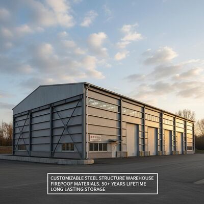 200mm Sandwich Panel Kalınlığı Çelik Yapı Depo Endüstriyel için GB Standartına göre tasarlanmış Çelik Sütun Üyeleri